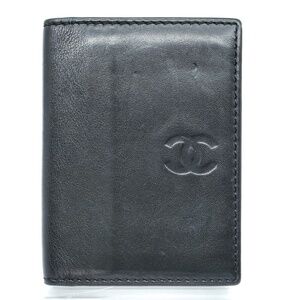 Chanel Card Case Black Leather